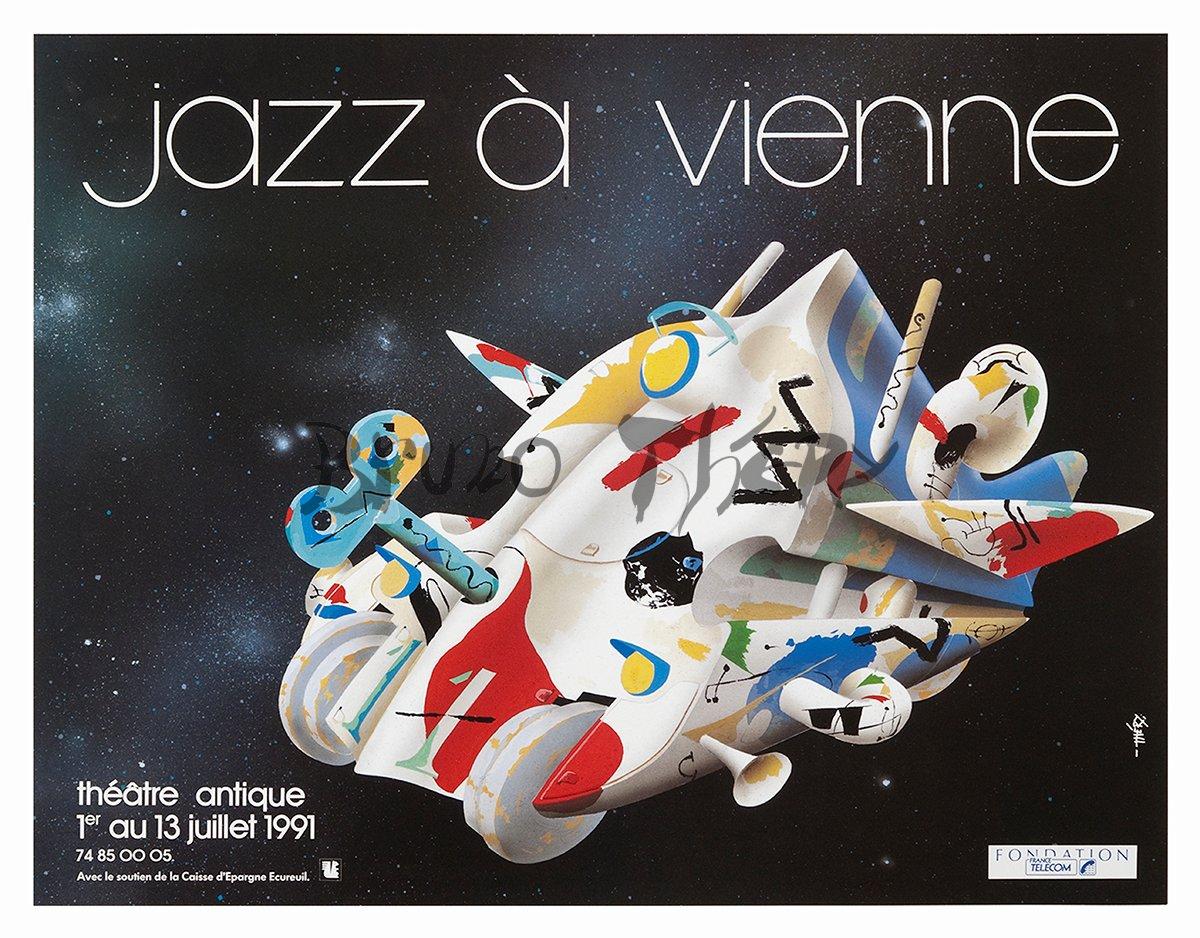Affiche pour le festival « Jazz à Vienne 1991 »