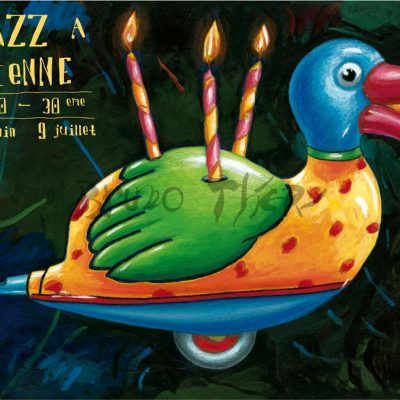 Affiche Caravan Jazz 2010 pour un festival aux alentours de Vienne