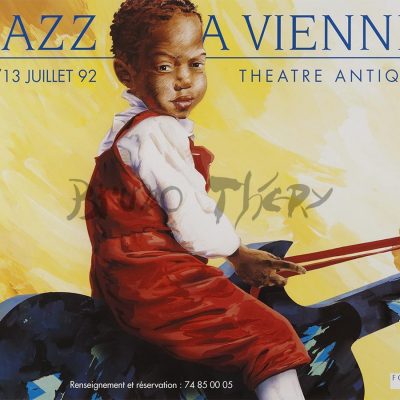 Affiche pour le festival «  Jazz à Vienne 1992 »