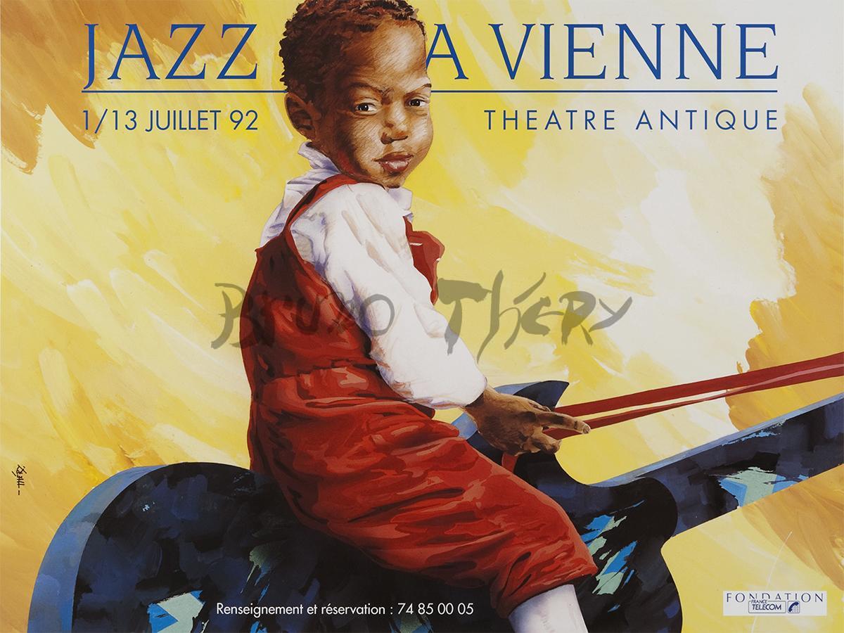 Affiche pour le festival « Jazz à Vienne 1992 »