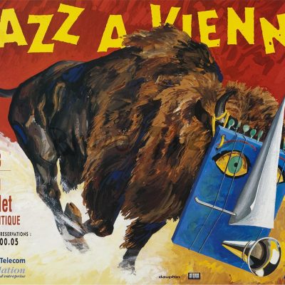 Affiche pour le festival « Jazz à Vienne 1993 »