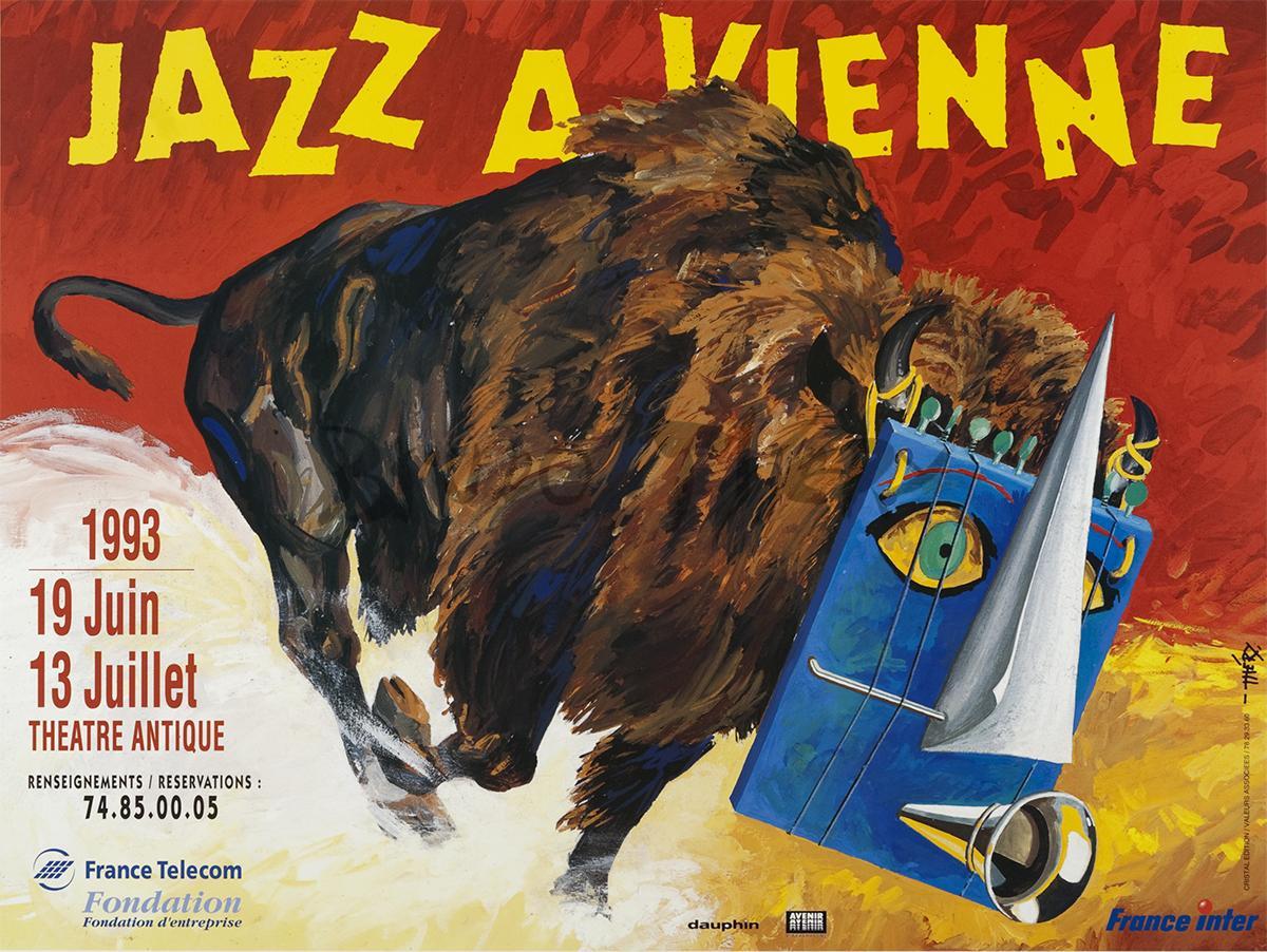 Affiche pour le festival « Jazz à Vienne 1993 »