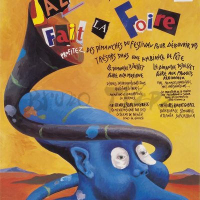 Affiche pour Jazz à Vienne fait la Foire 1994 en France Rhône Alpes