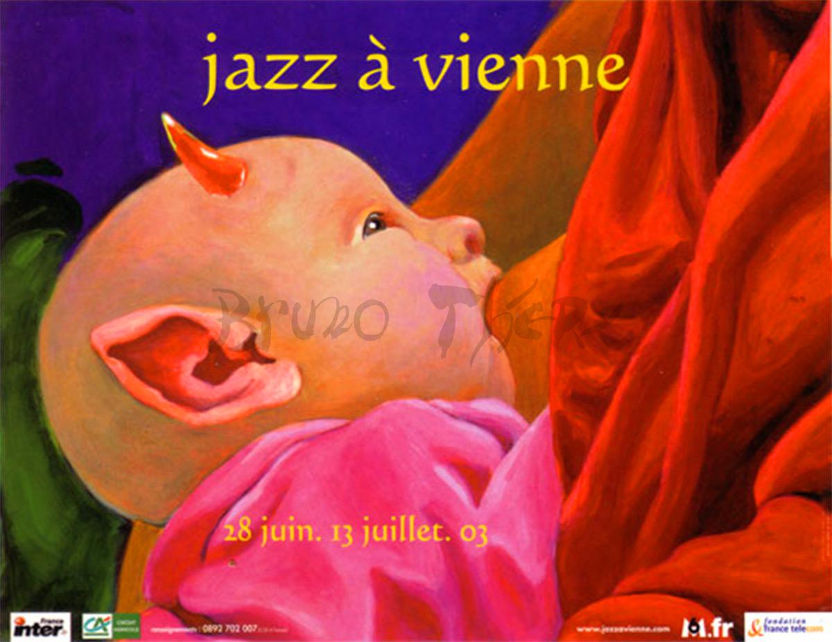 Affiche pour Jazz à Vienne 2003 en France Rhône Alpes