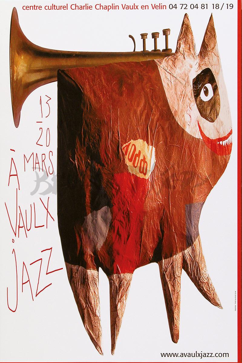 Affiche pour AvaulxJazz 2004 à Vaulx en Velin dans la Métropole de Lyon