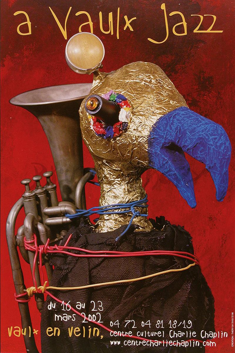 Affiche pour AvaulxJazz 2002 à Vaulx en Velin dans la Métropole de Lyon