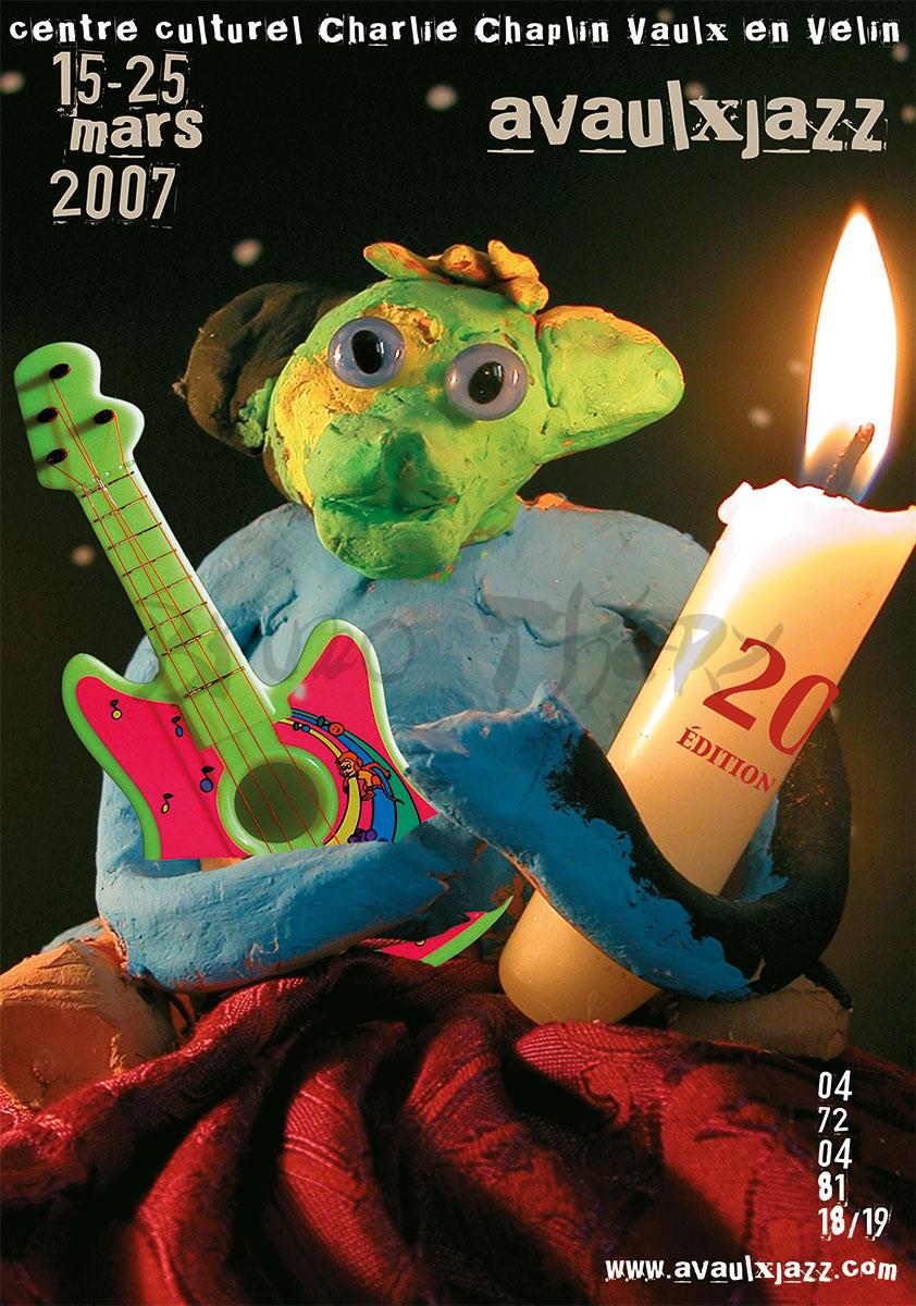 Avaulxjazz 2006 pour la communication du 20ème anniversaire du festival à Vaux en Velin dans la Métropole de Lyo