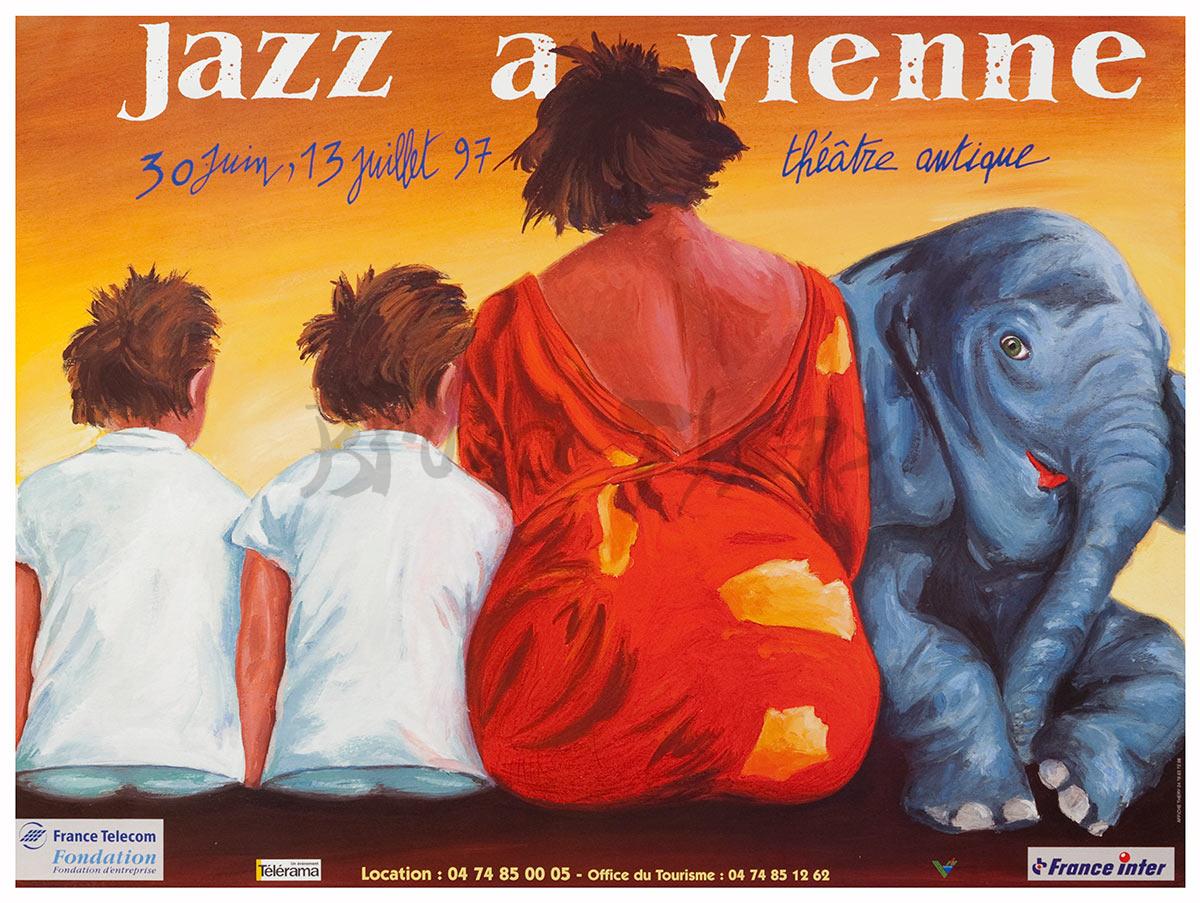 Affiche pour Jazz à Vienne 1997 en France Auvergne Rhône Alpes