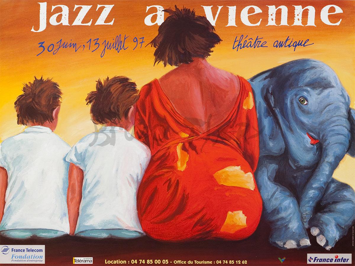 Affiche pour Jazz à Vienne 1997 en France Auvergne Rhône Alpes