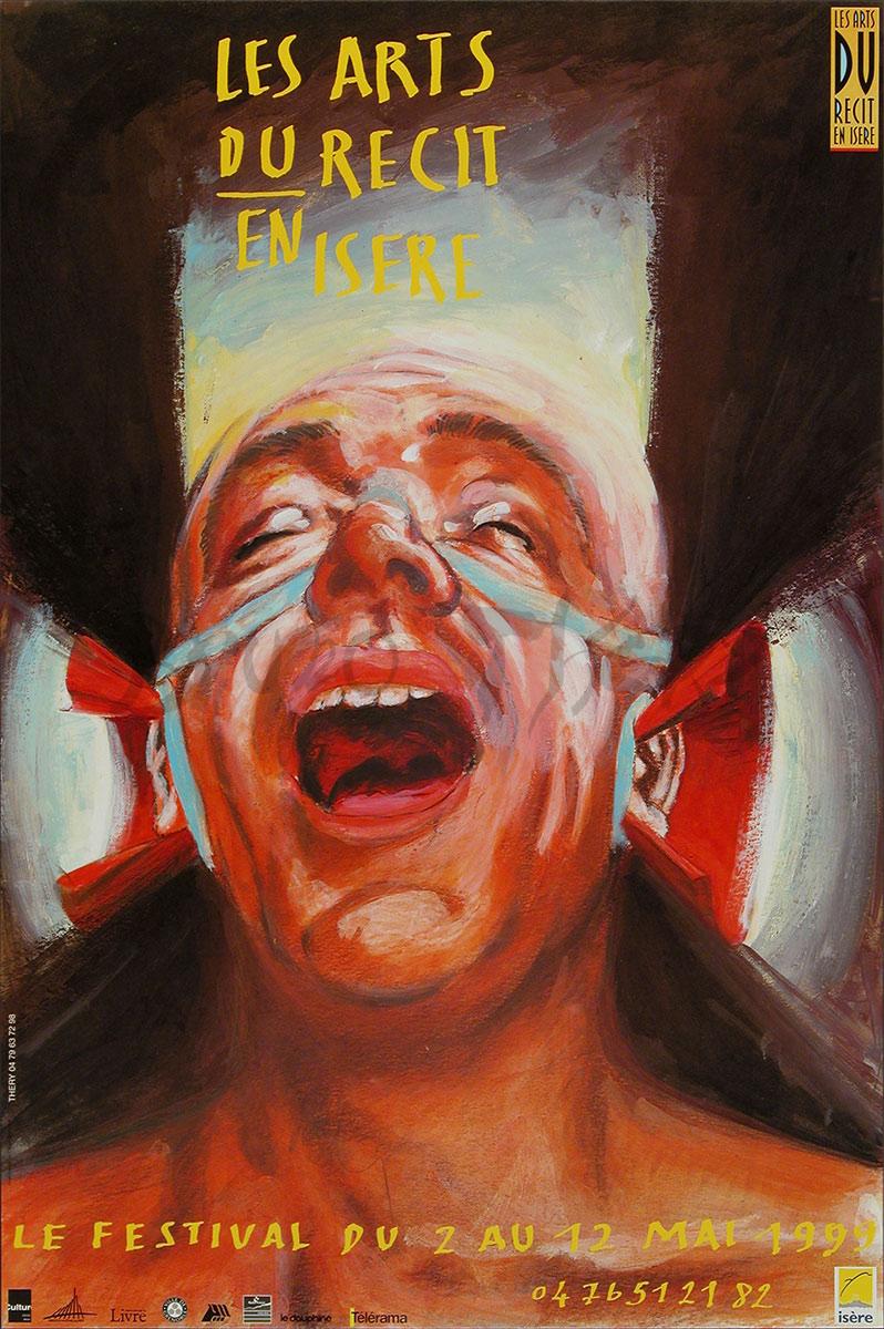 L’affiche Les Arts du Récit 1999 pour la communication du festival à Saint Martin d’Hères en Grenoble-Alpes Métropole