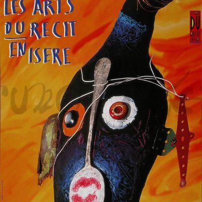 Bruno Théry crée l’affiche des Arts du Récit en Isère 2000 pour la communication du Festival à Saint Martin d’Hères en Grenoble-Alpes Métropole