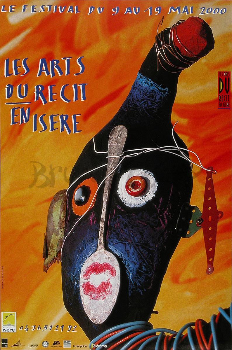 Bruno Théry crée l’affiche des Arts du Récit en Isère 2000 pour la communication du Festival à Saint Martin d’Hères en Grenoble-Alpes Métropole