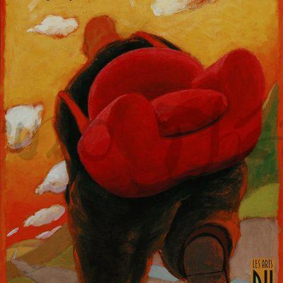 l’affiche les Arts du Récit en Isère 2002 et la 8ème sur les 23 affiches réalisées par Bruno Théry Affichiste pour ce festival.