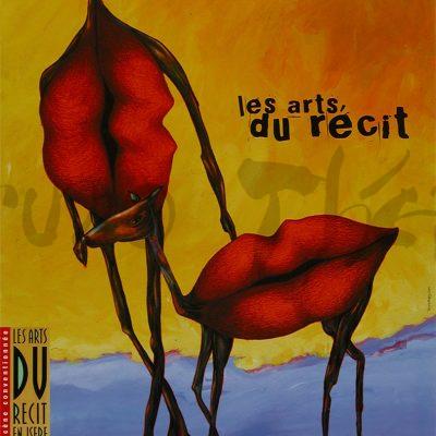 Affiche « Les Arts du Récit en Isère 2006 » créée par Bruno Théry pour la communication du Festival à Saint Martin d’Hères en Grenoble-Alpes Métropole