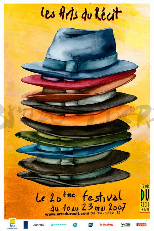 Pour les Arts du Récit en Isère Bruno Théry crée sa 13ème affiche consécutive pour ce Festival à Saint Martin d’Hères en Grenoble-Alpes Métropole