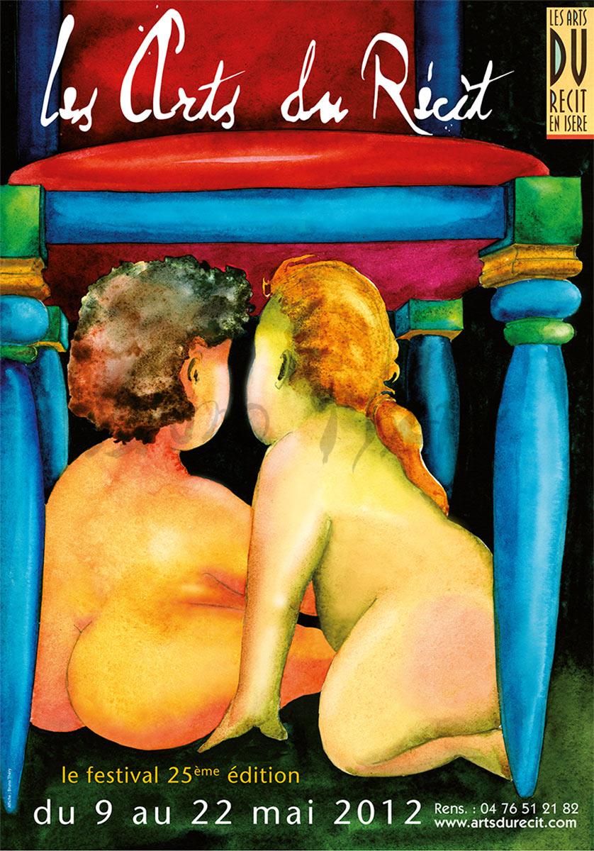 Bruno Théry crée en 2012 sa 18ème affiche consécutive pour les Arts du Récit en Isère à Saint Martin d’Hères en Grenoble-Alpes Métropole