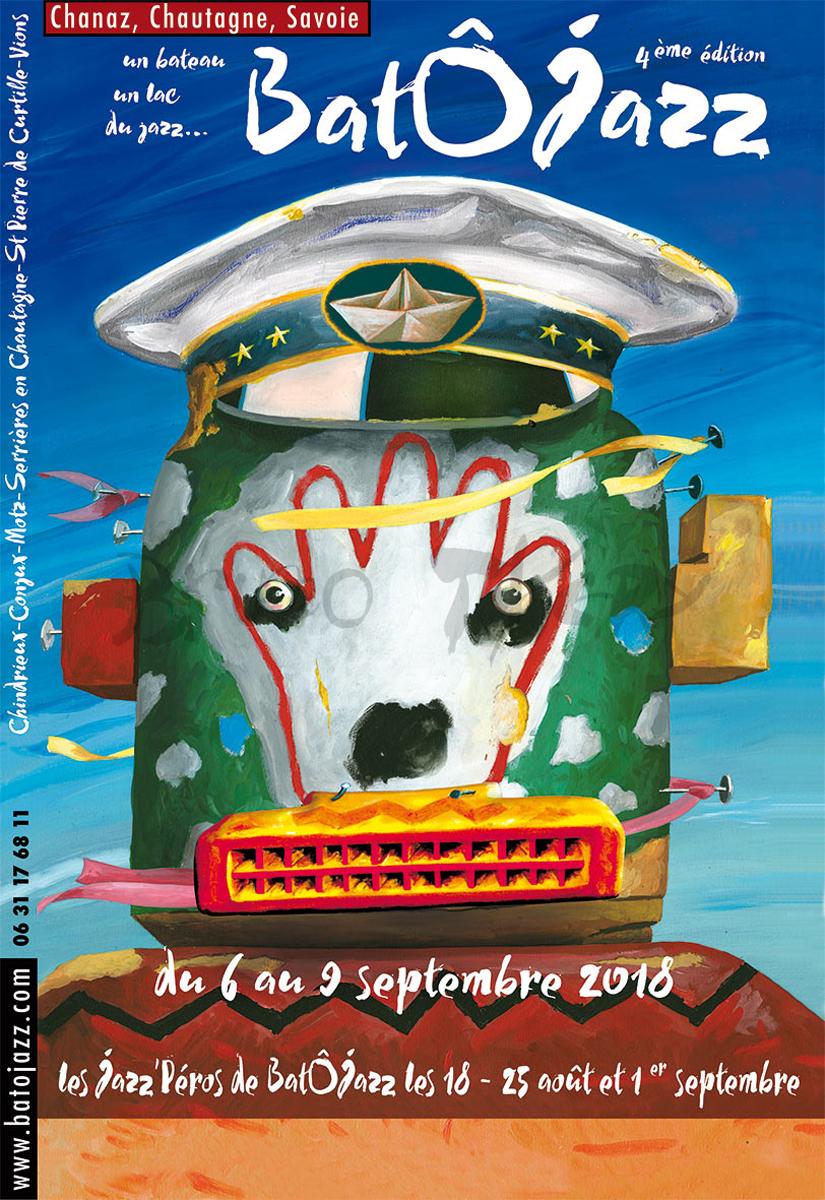 Festival BatOJazz 2018 en Savoie sur le Lac du Bourget, « Grand Lac ».
